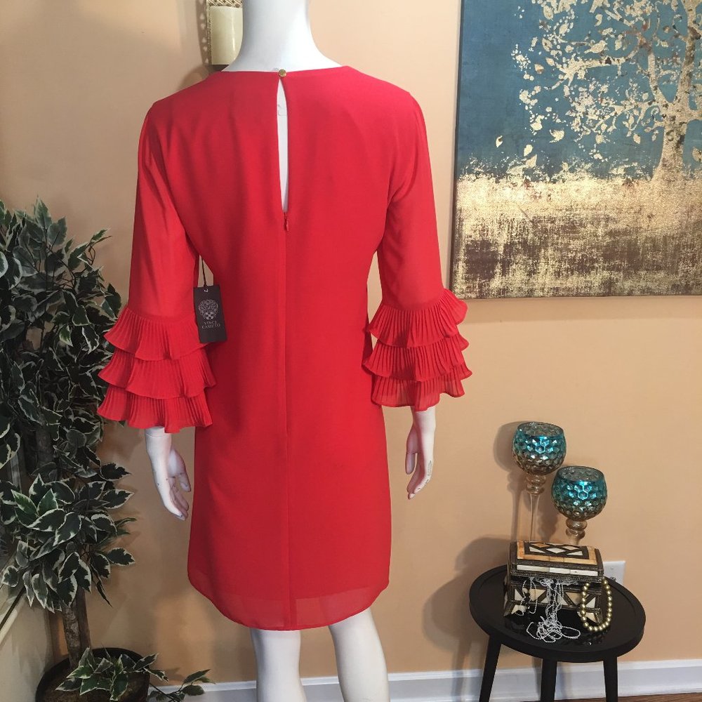 Vince Camuto Coral Chiffon Shift Dress size6&4 - Picture 9 of 15